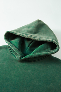 Sudaderas con capucha de gran tamaño Unisex de alta calidad, sudaderas lavadas con logotipo personalizado para hombre, 100% algodón, conceptos básicos pesados - Product Image 2