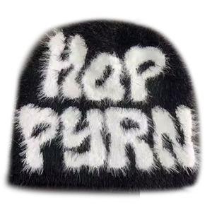Gorro de mohair para exteriores, gorros personalizados de alta calidad para mantener el calor, Calavera, pescador, ropa de calle de invierno, gorro de mohair, gorro con logotipo personalizado - Product Image 2