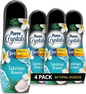 Purex Crystals, booster de parfum et de senteur pour lessive, Brise de Tahiti, 21 onces (lot de 4) - Product Image 1