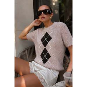 Blouse texturée à manches courtes Baklava Desen - Beige - Beige - Product Image 1