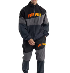 Conjuntos Deportivos de Nailon con Logotipo Personalizado, Ropa Deportiva con Cremallera, Chándal de Poliéster para Hombre, Cortavientos Premium - Product Image 4