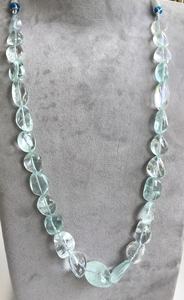 Perles de pierre naturelle Aquamarine brute pour la fabrication de bijoux fins - Product Image 4