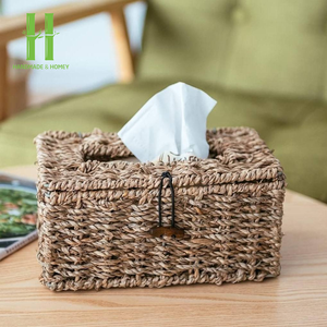 Best Seller Hand Woven Wicker Square <b>Rattan</b> <b>Tissue</b> <b>Box</b> <b>Cover</b> Natural Living Room and Bathroom <b>Tissue</b> Holder Made In Vietnam - Product Image 4