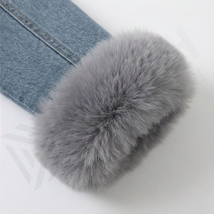 Vestes en jean décontractées pour femmes en fausse fourrure, hiver, personnalisées, multi-fourrure, manteau en jean personnalisé, couleur personnalisée, vêtements d'extérieur élégants, streetwear - Product Image 6
