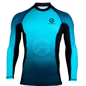 Best Selling Customizable High Quality Breathable Quick Dry Spandex/Polyester Men's <b>Long</b> <b>Sleeve</b> Rash Guard in Stock Low Price - Product Image 1