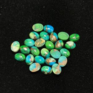 AAA + พลอยสีเขียวขุ่นแบบหลวมผลิตจากทองแดงนกยูงคิงแมนพลอยสีเขียวตามสั่งขนาดมาตรฐาน - Product Image 2