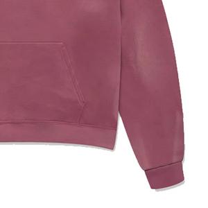 Streetwear hoodies customized color acid wash oversized <b>hip</b> hop pullover hoodies - Product Image 4