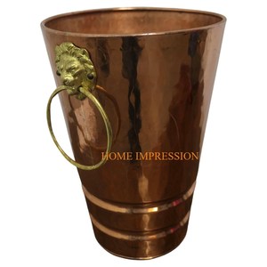 Cubo de botella de vino clásico de calidad superior Último diseñador Forma de palmera Tamaño grande Metal Latón Vino Barware Cubo de hielo - Product Image 2