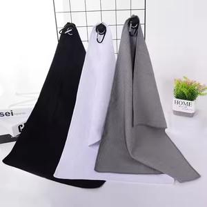 Fábrica personalizada nuevo diseño microfibra Waffle Golf toallas Waffle tejido con gancho magnético - Product Image 3