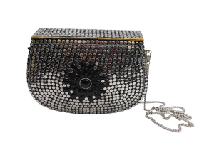 Velvet <b>Cloth</b> Design With Ambrodry Bag for Woman Versatile Design Velvet <b>Cloth</b> Bag With Gray & Multi Color Pearl Stone Ambroidry - Product Image 6