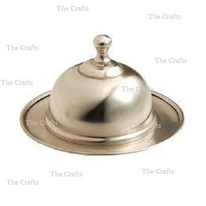 Plat de service de beurre de couleur argent en laiton plat de beurre de taille et de forme personnalisées pour la vaisselle à la maison - Product Image 4