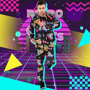 Sublimación personalizada Retro 80s Outfit Side Taping Urbanwear Casual Chándales de manga larga para Jogger - Product Image 3