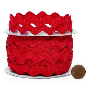 Solid Style Large Polyester Ric Rac Trim <b>Ribbon</b> Spool Design - Product Image 3