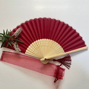 Imple-abanicos decorativos plegables de seda de bambú, Estilo Vintage clásico para decoración con colores personalizados - Product Image 5