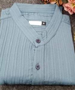 Camisetas informales con cuello en V para hombre, tela tejida de diseño sólido, 200 gramos de peso - Product Image 2