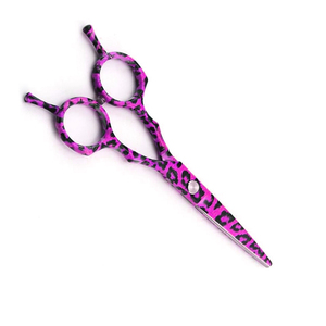 Ciseaux de coupe de cheveux enduits de papier ciseaux de cheveux de Salon en acier en métal de lame droite avec le double repos de doigt - Product Image 3
