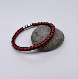 Pulsera de cuero individual personalizada, pulsera de cuero tejido negro y marrón pulsera de cuerda náutica, pulsera de surfista - Product Image 2