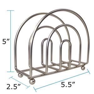 Porte-serviettes de bar moderne en acier inoxydable, design en arche, accès facile, base stable, organisateur de table élégant - Product Image 4