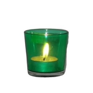 Verre vert votif pour décoration de mariage et de fête support votif de luxe t-light conteneur de bougie en verre de haute qualité pot vide - Product Image 1