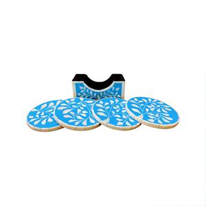 Custom Material Coaster Set Classic Style <b>round</b> Stone Pads for Kitchen Made in India - Product Image 1