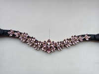 Kustom kristal kualitas tinggi Mega Bling kuda kulit alis Band buatan tangan semua ukuran | Grosir kuda bling browbands