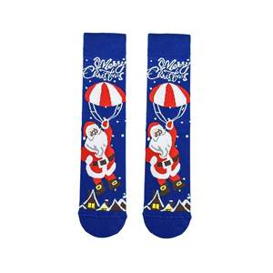 Feliz Navidad Escrito Azul Calcetín de Navidad Suministros de vacaciones - Product Image 1