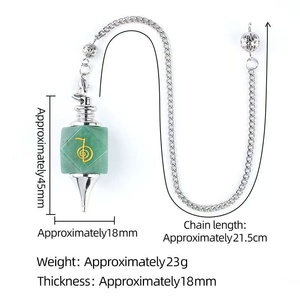 प्राकृतिक गुलाब क्वार्ट्ज शक्ति प्रतीक पेंडुलम क्रिस्टल डॉसिंग पेंडुलम क्रिस्टल डॉसिंग पेंडुलम - Product Image 3