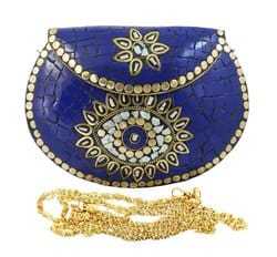 กระเป๋าถือแฟชั่นทำมือจากเปลือกหอยมุก ขัดเงาอย่างดี สวยงาม  สำหรับผู้หญิง  นำเข้าจากอินเดีย - Product Image 5