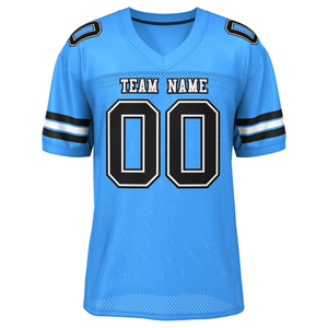Camisetas de fútbol americano Clubwear Ropa deportiva OEM Malla de poliéster Manga transpirable de secado rápido Rayas Sublimación Logo Números - Product Image 5