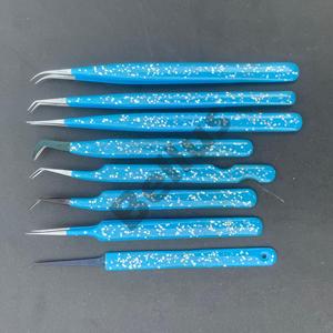 Pince à cils bleue pour extensions de cils russes Volume Outil de maquillage de haute qualité pour femmes - Product Image 1