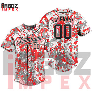 เสื้อเบสบอลพรีเมี่ยมออกแบบเองได้อย่างสมบูรณ์พร้อมกราฟิกส์สดใสสดใสสดใสโลโก้ทีมชื่อทีมระบายอากาศ - Product Image 2