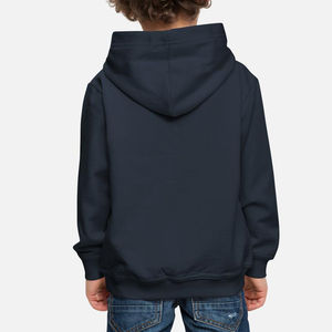 Precio al por mayor Ropa para niños Cremallera con capucha Casual Moda Loungewear Otoño Cálido Grueso Fleece Niño Bordado Orgánico - Product Image 4