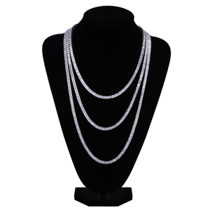Design attrayant Mode de luxe sur commande Taille personnalisée 6 MM 14KT Or Coupe ronde Moissanite Diamant Chaîne de tennis pour hommes - Product Image 6