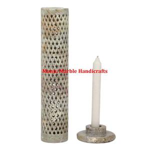 กระถางธูปแกะสลักหินสบู่ธรรมชาติที่มีรูปทรงหอคอยสำหรับตกแต่งของขวัญทางศาสนา - Product Image 2