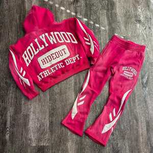 ชุดวอร์ม2ชิ้นสำหรับผู้ชายผ้าเกล็ดปลาเบอร์กันดีมีซิป - Product Image 6