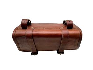 กระเป๋าข้างหนังสีน้ำตาลสำหรับจักรยานมอเตอร์ไซค์ - Product Image 3