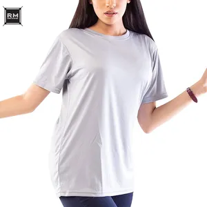 Ropa de gimnasio Camiseta de mujer ajustada al cuerpo con cuello redondo de alta calidad a la venta Camisetas en blanco para mujer a precios al por mayor OEM