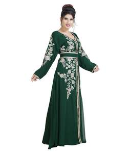 Moroccan Islamic <b>Kaftan</b> Beach Fancy Modern Floor Length <b>Long</b> Sleeve For Women <b>Dress</b> - Product Image 1