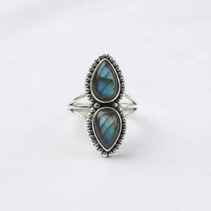 Wholesale Fashionable Jewelry Beautiful Natural Labradorite <b>Ring</b> 925 Sterling <b>Silver</b> Bohemian Dainty <b>Statement</b> Handmade Weddings - Product Image 1