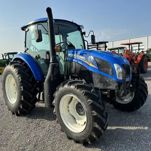 Tracteurs à roues agricoles de qualité d'occasion/d'occasion Neww H0llaand T4.90 110hp T4.90 avec cabine 4x4wd Machines agricoles à faible coût - Product Image 2