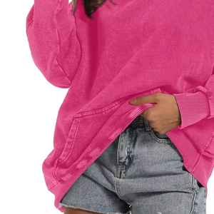 Top más vendido sudaderas con capucha de invierno nuevo diseño estilo lavado ácido Sudadera con capucha de mujer de alta calidad bajo MOQ al por mayor hecho en Pakistán - Product Image 6
