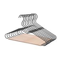 Cintre en bois durable et fin à motif floral avec crochet rotatif à 360 degrés pour vêtements