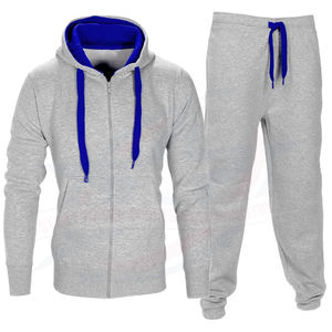 Vêtements de sport de style pour hommes avec logo personnalisé Survêtements 2 pièces à capuche avec poche de marque Ensemble de survêtements de jogging à vendre pour hommes - Product Image 5