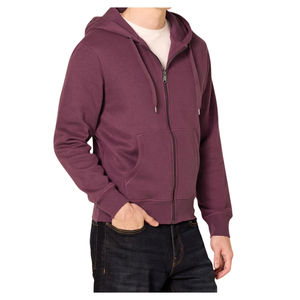 Jersey de lana de algodón 100% para hombre, Sudadera con capucha, pantalones de chándal de invierno con cremallera completa, transpirable, cómodo, bordado en 3D, diseño sólido - Product Image 3