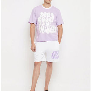 Chándal deportivo de verano de manga corta para hombre, conjuntos cortos, camiseta, pantalones cortos, conjuntos gemelos con estampado personalizado para hombre - Product Image 1