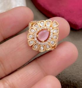 Elegante Moissanite Doublet Anillo ajustable de calidad premium para boda Fiesta de compromiso y para mujer - Product Image 3