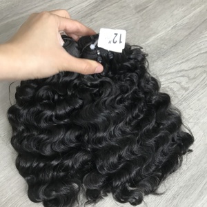 100% extensiones de cabello indio virgen suave birmano estilo rizado crudo 100% cabello humano Frontal de Vietnam Color Natural paquete de venta - Product Image 6