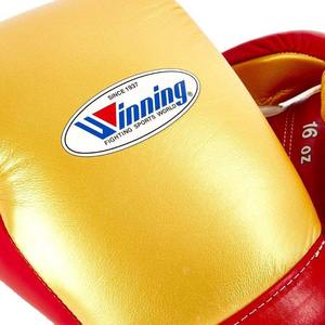 Fabrication de gants de boxe de haute qualité rouge et or, gants de boxe professionnels, gants de boxe de compétition, 100% cuir véritable - Product Image 4