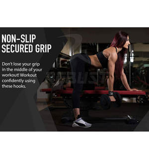 Hombres Mujeres Culturismo Levantamiento de pesas Ganchos de levantamiento de pesas Gimnasio Fitness Pull Ups Deadlifts Material de neopreno para levantamiento de pesas - Product Image 5