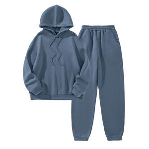 Pantalon de jogging en coton avec logo personnalisé Ensemble de sweat à capuche pour femmes de taille plus Survêtement décontracté pour vêtements de salon printemps - Product Image 5